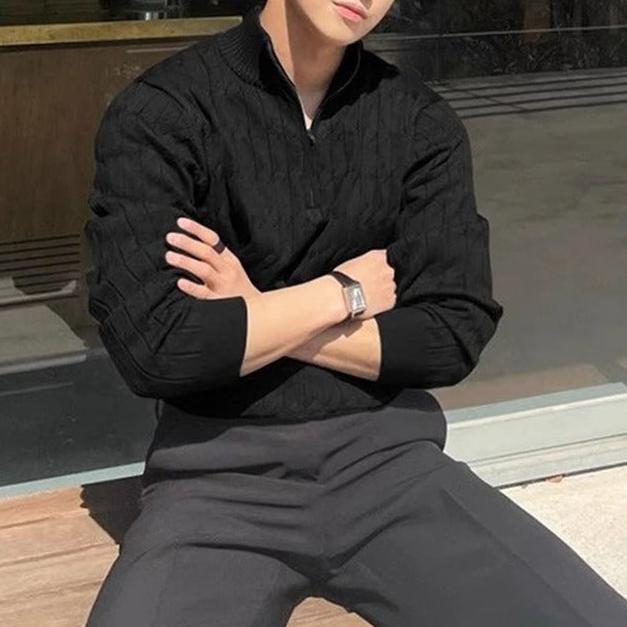 Varello Zipped White Sweater